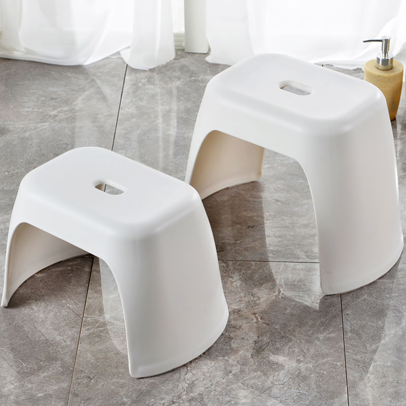 Small stool short stool Home minimalist tea table Stool Plastic Children Cushion Feet Chair Bathroom Thickened anti-slip bench swap Shoe stool