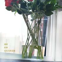 Acrylic transparent flower bucket Flower arrangement bucket Home decoration flower arrangement bucket Florist flower bucket Flower salon Plastic bucket resistant