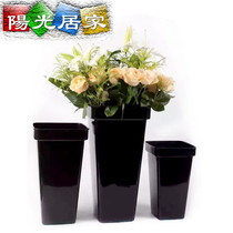 New flower bucket Plastic flower bucket Flower raising bucket black bucket Florist special flower bucket thickened flower bucket
