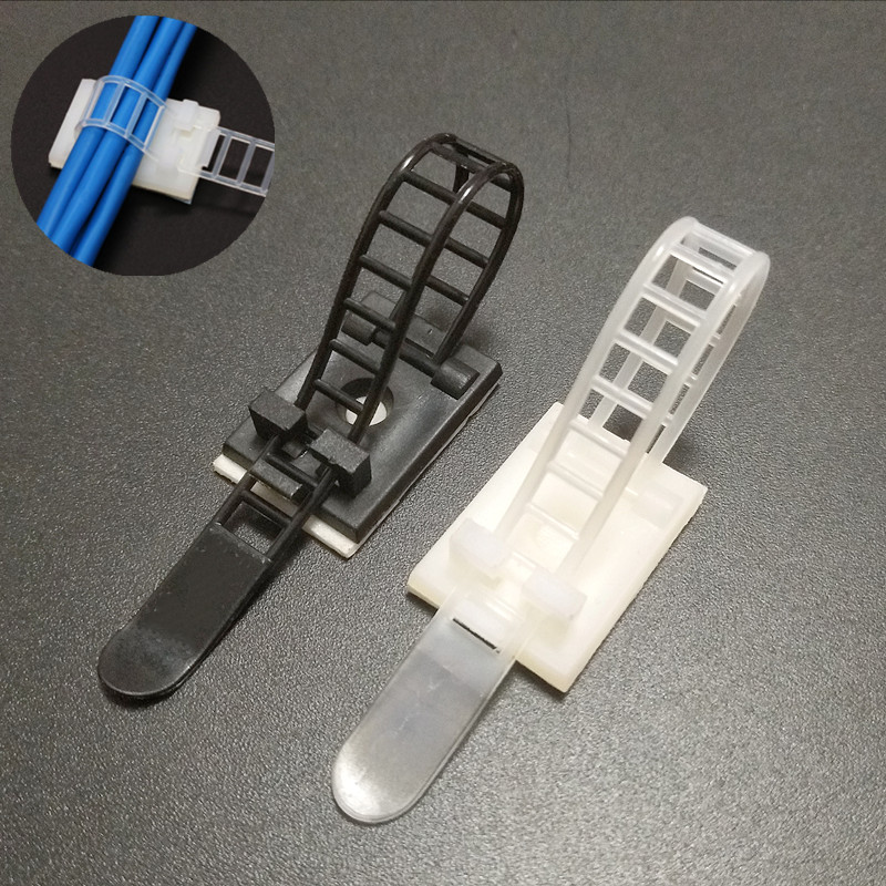 3M back adhesive cable tie holder free punching plastic wire harness clip adjustable wire data clip wire nail