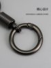 Spring-Loaded Premium Double-Ring Keychain, New Style Ring-Shaped Waist Pendant, Universal for Electric Vehicles, Unisex Keychain