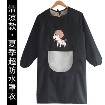 Summer Thin Apron, Waterproof and Oil-Proof Work Clothes for Men and Women, Breathable Smock, Fashionable Adult Kitchen Wear for Summer