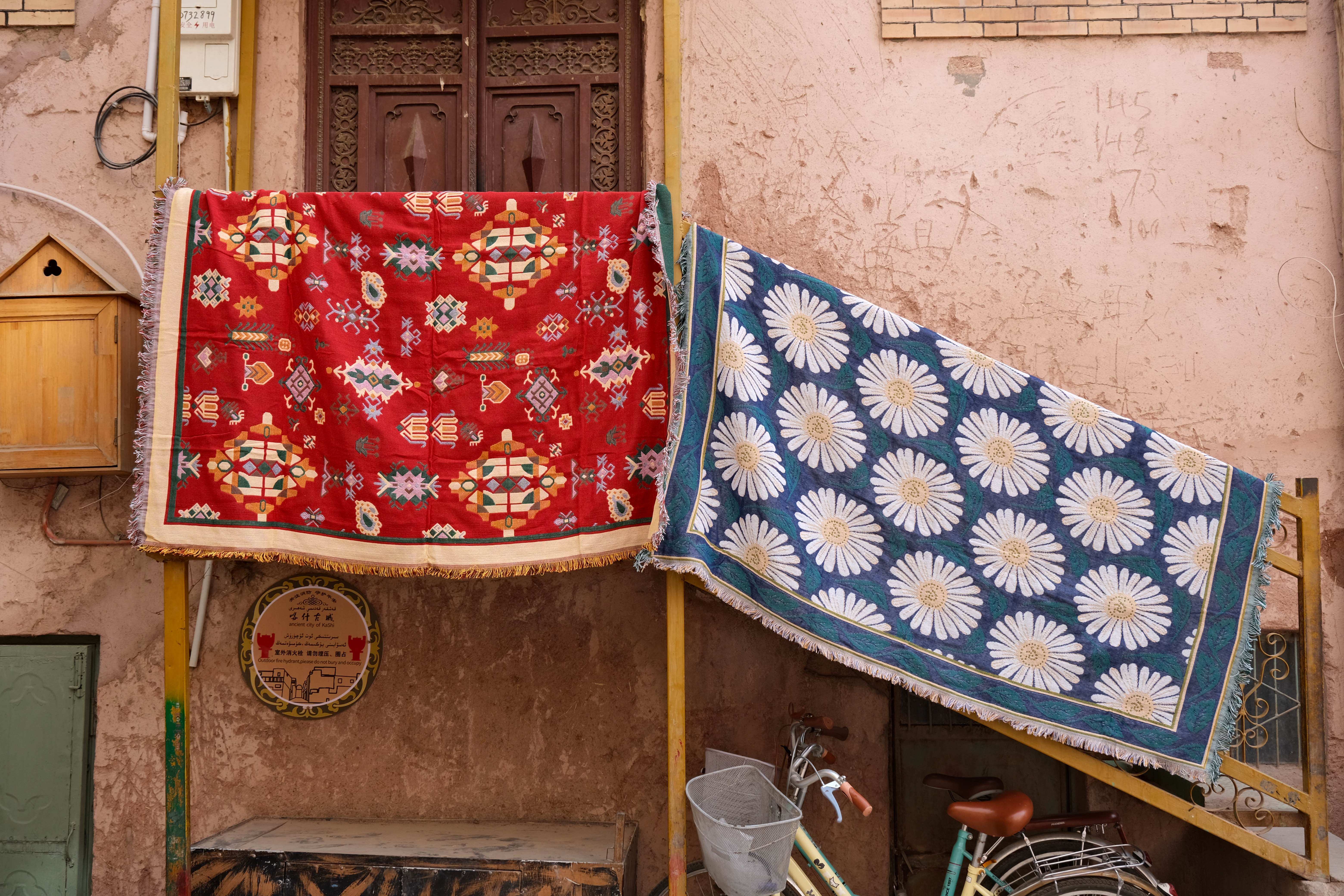 Foreign trade Bohemia Tibetan style sofa towel blanket cotton thick line carpet tapestry bed cover carpet tablecloth