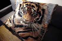American order leisure blanket blanket export American country Nordic tapestry Decorative blanket Animal tiger head Tiger domineering