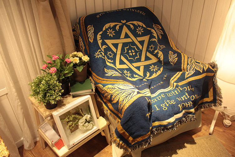 European and American sofa towel sofa cushion cover blanket decorative carpet foreign trade American six-star Israeli sofa cover blanket