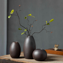 Ceramic Vase Fashion Flower Inserts Tabletop Water Pewter Ornament Bedroom Living Room Home Retro Decoration Pendulum