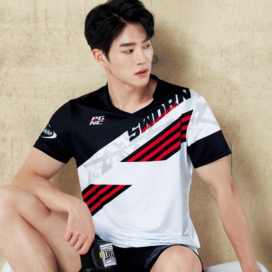 Peijiku South Korea imported badminton clothing top men's round neck short-sleeved sports T-shirt 773 quick-drying