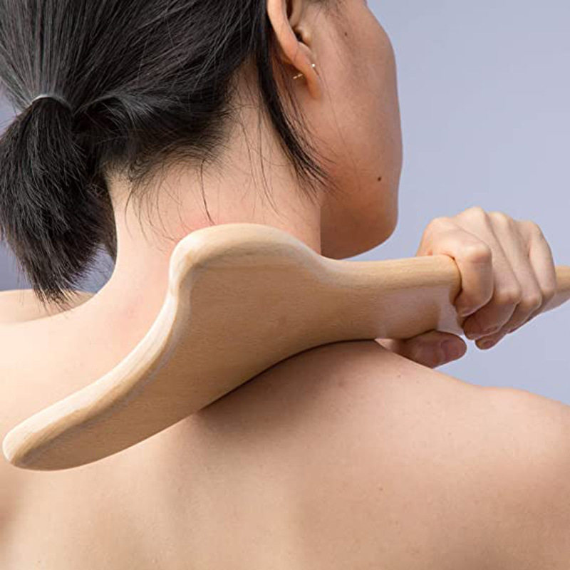 New Beech Scraping Board Wooden Guasha Massage Tool For Back