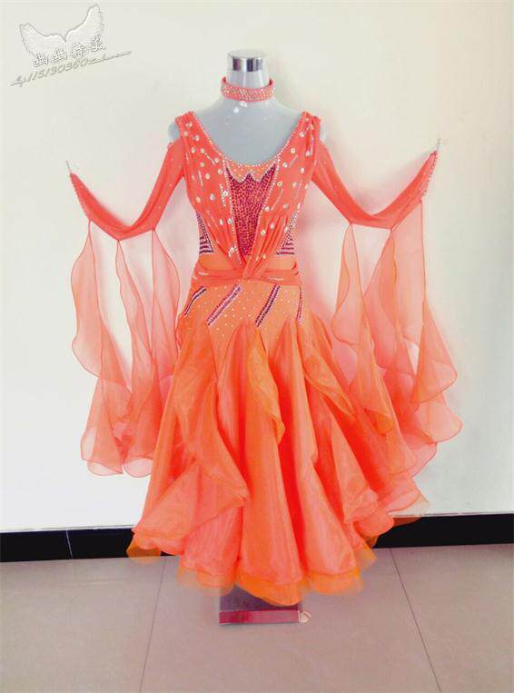 New Ballroom National Standard Performance Competition Suits Morden Waltz Dance Dresses Big Swing Foreign Dress New Set To Act Out