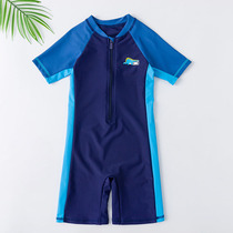 Boy child Conjoined swimsuit 5 years old CUHK Boy 6 Primary students 7 Speed Dry 8 Conservative 9 Professional training 10 Stripes