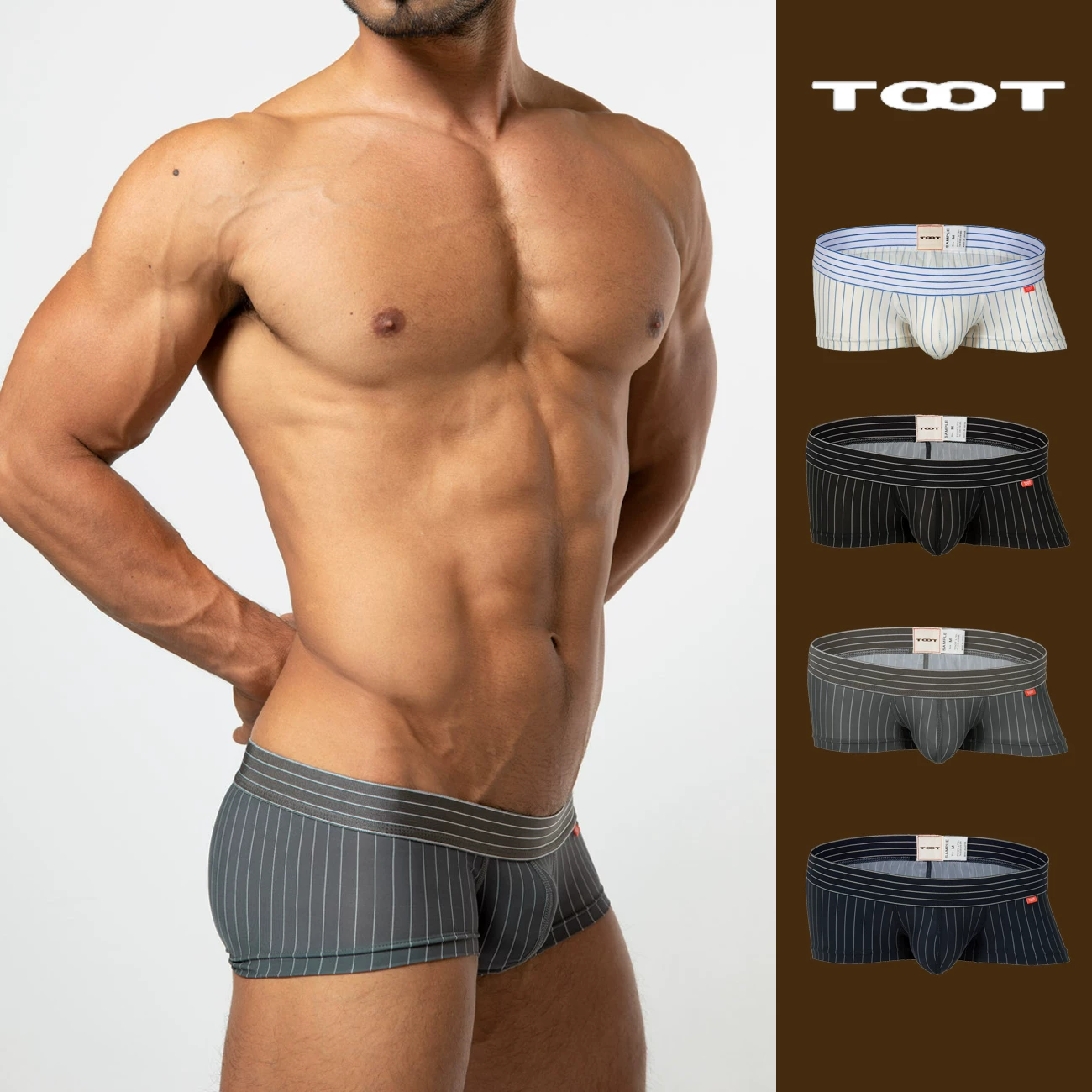 TOOT Shumian полосатые мужские боксеры NB43H334 Made in Japan