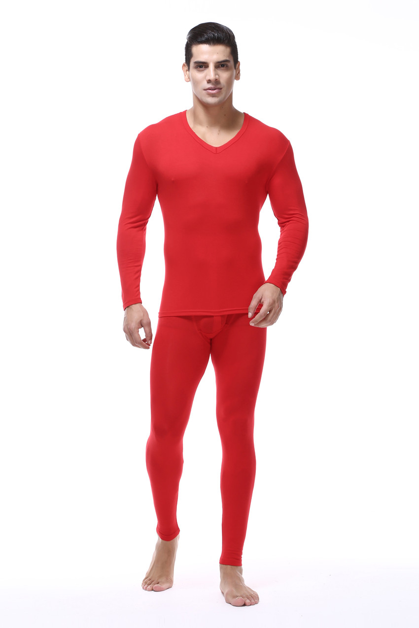 Mùa thu và mùa đông cộng với chất béo cotton lớn phương thức V-cổ mỏng phần đồ lót nhiệt quần mùa thu quần dài set 6xl chất béo 200 kg thời trang đồ bộ