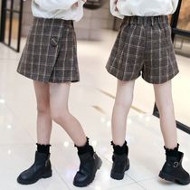 Girl Shorts Skirt Autumn Winter Dress Outside Wearing a CUHK Scout wearing fur Foreign air 2020 New female students Han version Thickening Tide