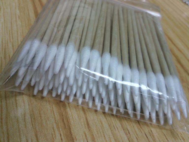 Beauty Makeup Cotton Stick Wood Cotton Stick Single Head Cotton Stick Tip Small Cotton Stick Anti-Net Electric Cotton Stick Watch Clean Cotton Stick