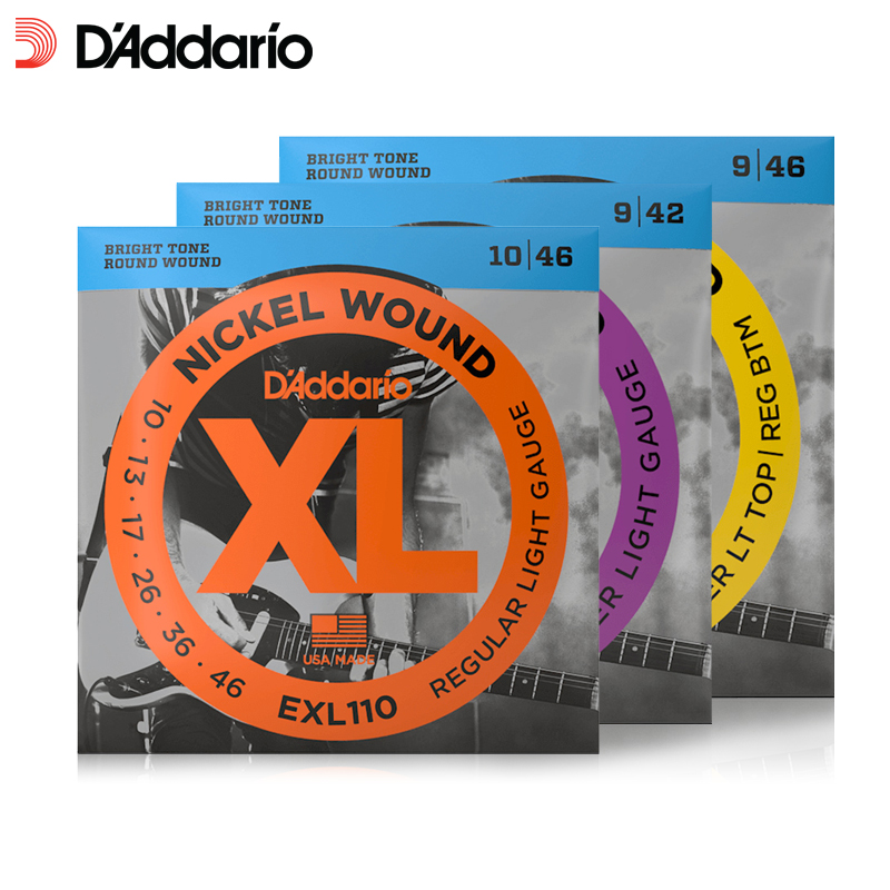 D'Addario electric guitar strings EXL nickel-plated winding series EXL110 EXL120 guitar strings set of 6