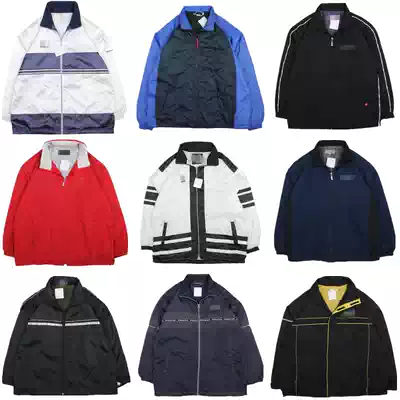 Ancient vintage foreign trade Harajuku loose BF fan string color color jacket jacket jacket baseball suit D1