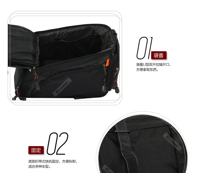 Sacoche pour vélo mixte LANDON - Ref 2220191 Image 16
