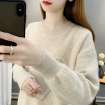 2021 autumn and winter new round collar easy to beat undershirt female blouses nail beater for women with thickened thermal cover