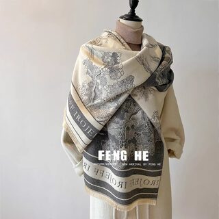 Scarf and Shawl for Women, Autumn and Winter 2024 New Style, Long, Thick, Warm, Light Luxury, High-End, Versatile Neck Scarf