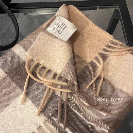 Classic British style pure wool scarf for women, versatile cold-proof and warm scarf WOOL 100% cashmere shawl for women