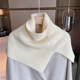 Scarf for Women, New Winter Fashion, Pullover Neck Warmer, Solid Color, Korean Style, Versatile Neck Wrap, Knitted Shawl