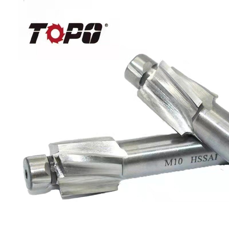 Top countersunk head milling cutter high-speed steel countersunk hole flat-bottomed countersink drill straight shank countersunk drill non-calibrated M3-M20