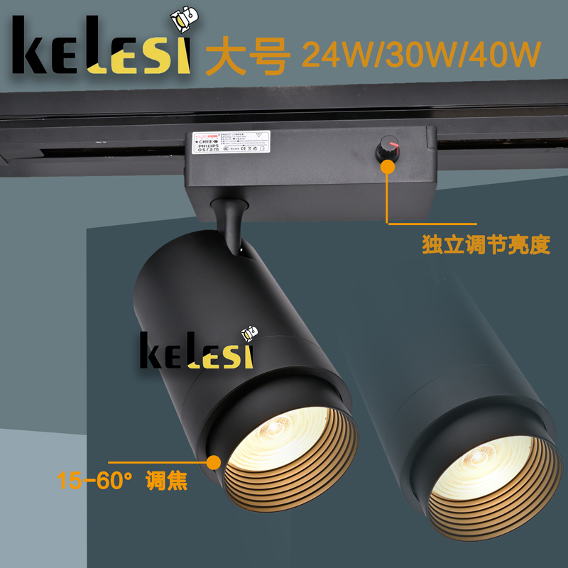 Scr Intelligent Dimming and Focusing Art Gallery Led Zoom Track Light Museum Spotlight 30W40W Exhibition Hall Light