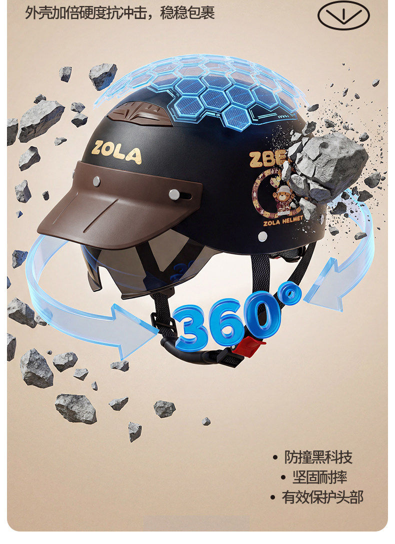National Standard 3C Certified Electric Motorcycle Helmet, Summer Sun Protection Half Helmet, Suitable for All Seasons, Anti-Fall, Lightweight and Safe Helmet
