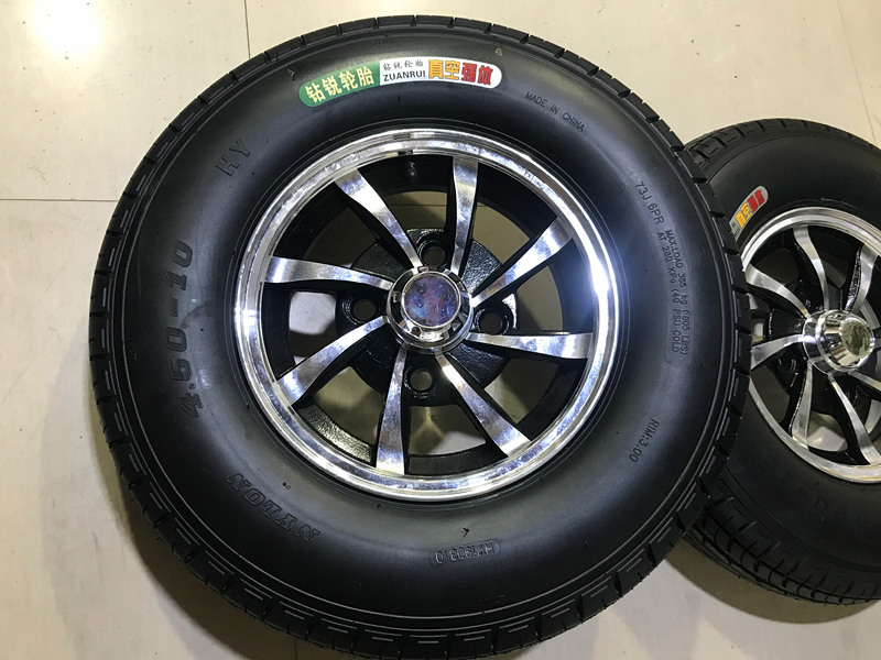 Electric car 4 00-10 4 50-10 vacuum tire Aluminum alloy wheel aluminum ring Electric four-wheeler car