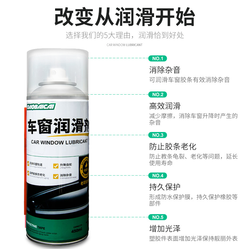[USD 20.43] Electric car window lubricant car door echoes to eliminate