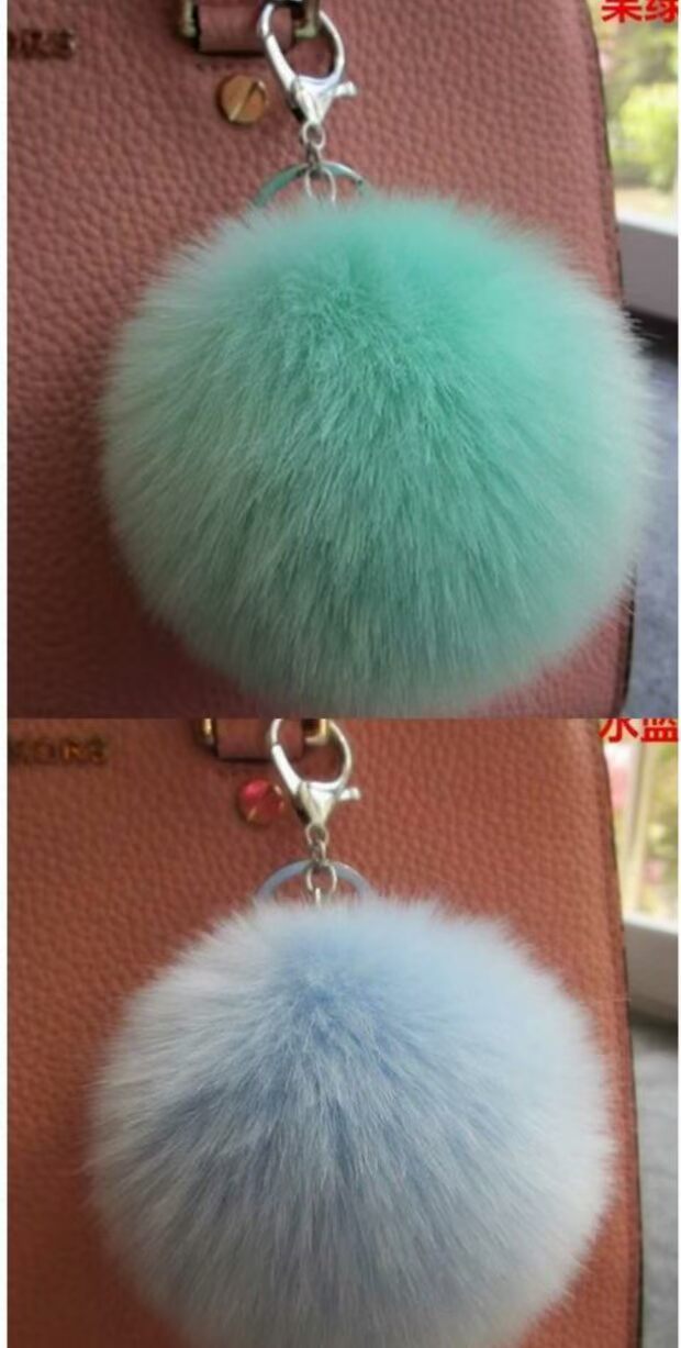 2017 nổ dễ thương thỏ lông đồ trang sức sang trọng cáo lông túi lông bóng mặt dây chuyền xe chìa khóa ví móc chìa khóa nữ đẹp