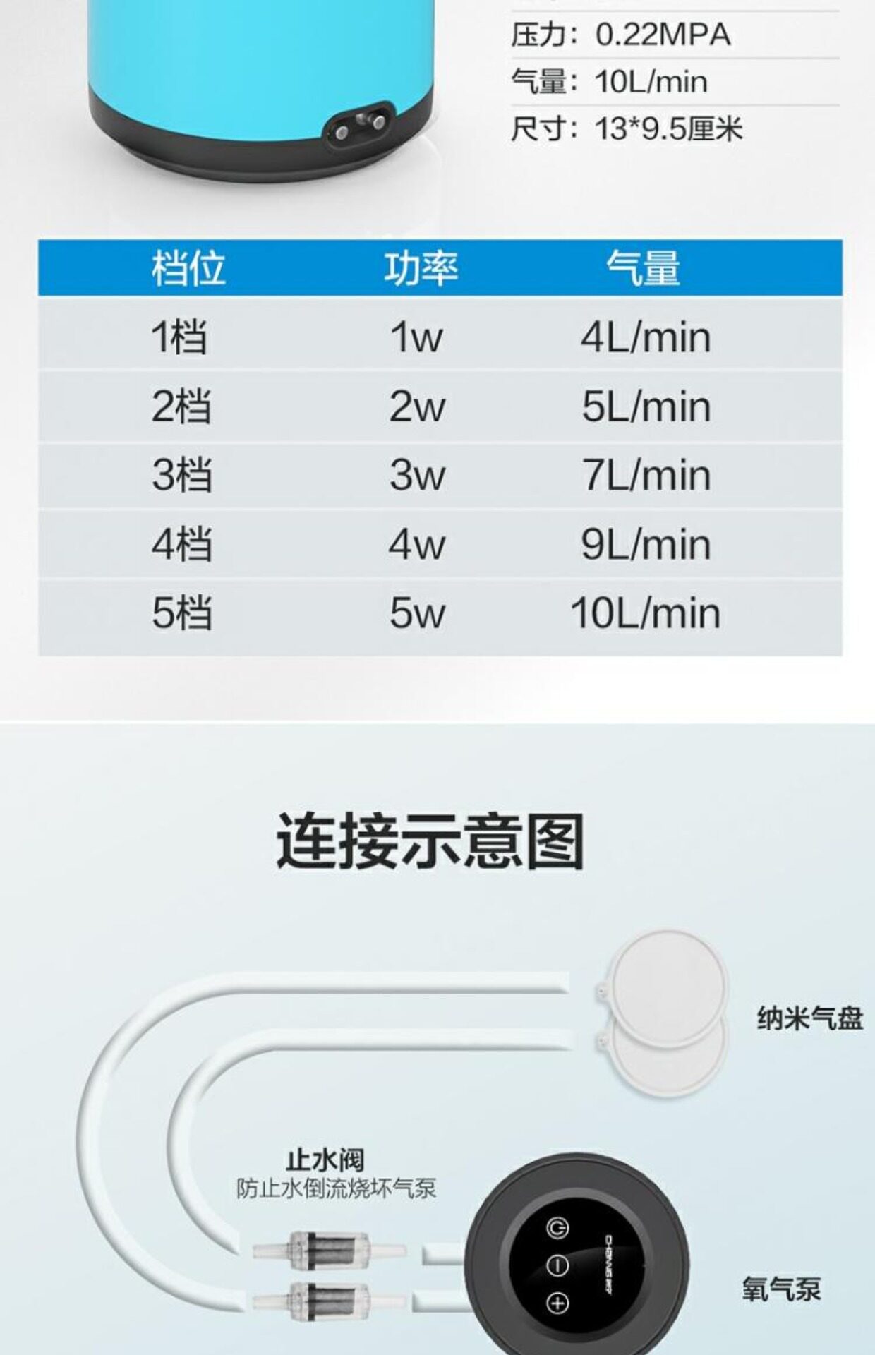 Насос для аквариума 创宁鱼缸氧气泵超静音小型家用增氧泵养鱼打氧增氧机卖鱼用充氧泵 Chong Ning