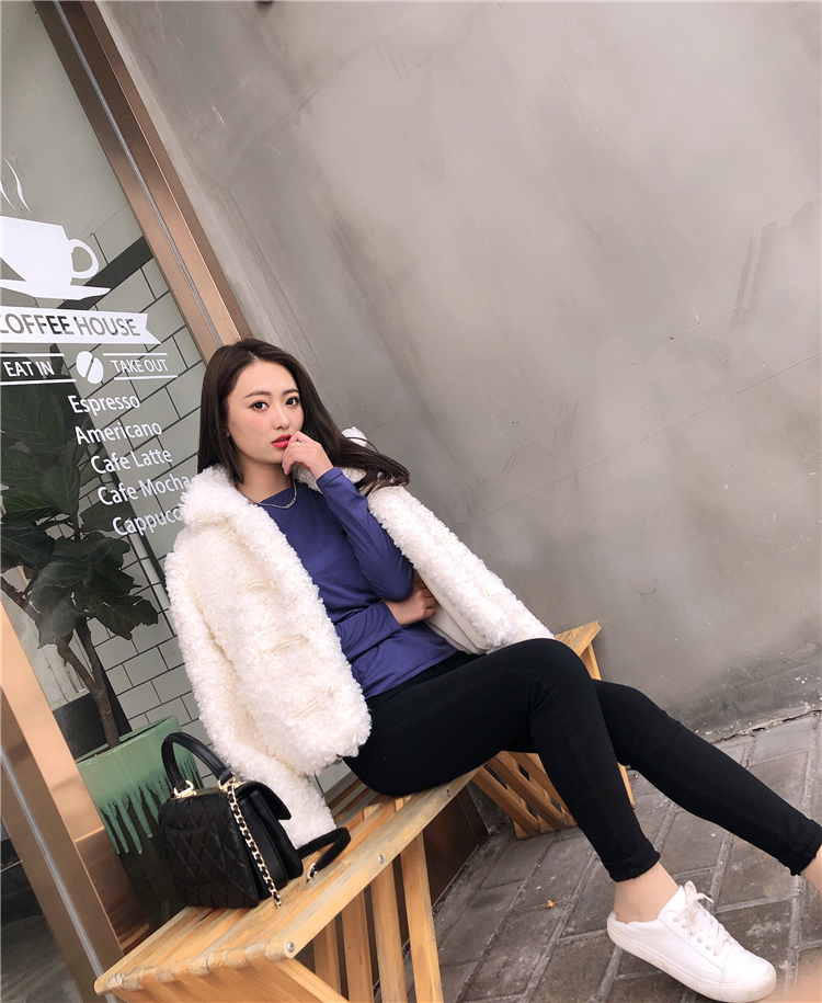 Mùa đông lông cừu lông lông dày nữ Hàn Quốc lỏng sang trọng retro sang trọng vòng tròn ngắn cardigan phụ nữ áo nữ đẹp