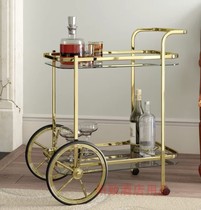 Art wine trolley dessert car KTV wine truck cake car 4s shop tea truck stainless steel bar restaurant