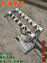 Stainless steel umbrella stand with lock Head Hotel lobby Bank hanging umbrella stand home floor 12 head storage rack