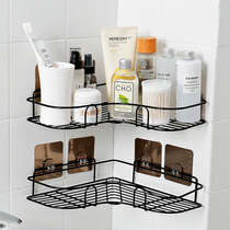 Bathroom non-punching corner rack toilet toilet wash rack toilet suction Wall tripod kitchen wall storage