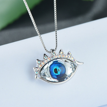 Devils Eye Necklace Female Sterling Silver ins Small choker Simple Personality 2021 New Tide Jewelry