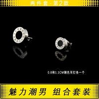 1,1+0,8 стальные римские серьги каждая