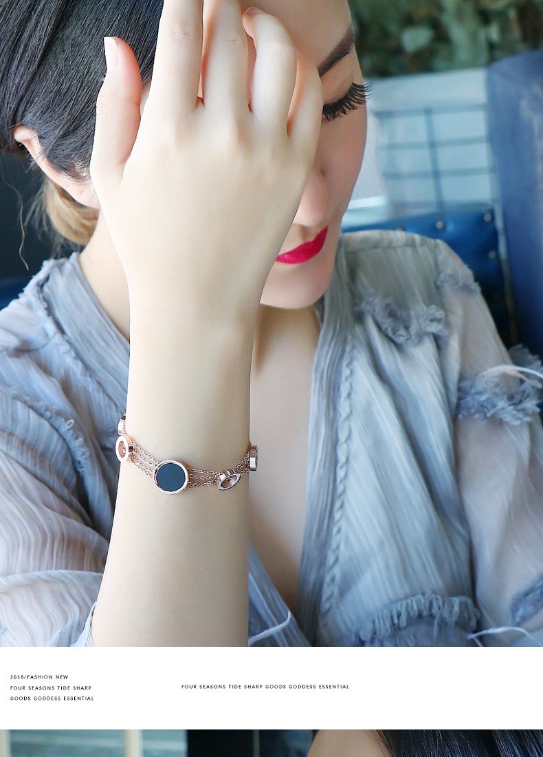 Net red 闺 mật ong titanium thép 18 K rose gold bracelet nữ Hàn Quốc phiên bản của đồ trang sức cá tính đơn giản sinh viên Sen đồ trang sức phổ biến