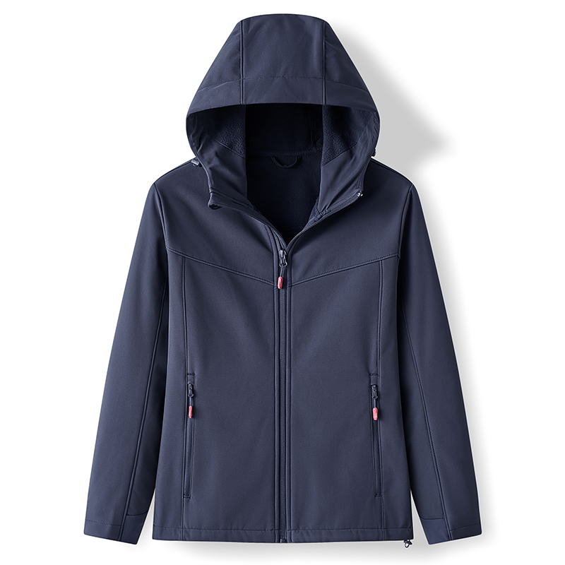 Fleece-Lined and Thickened Stretch Softshell Jacket for Men and Women, Autumn and Winter Outdoor Hiking Couple Casual Sports Softshell Jacket