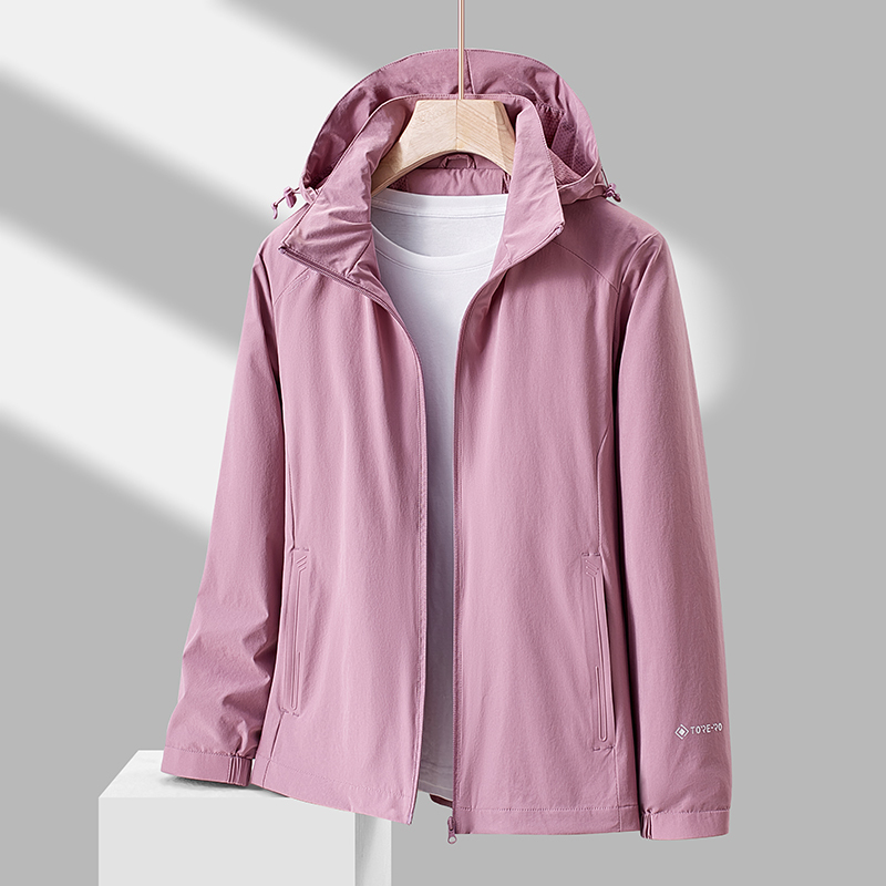 Soft Shell Single-Layer Jacket for Women, Spring and Autumn, Windproof and Waterproof, Outdoor Sports and Leisure, Elastic Loose Jacket, Mountaineering Jacket