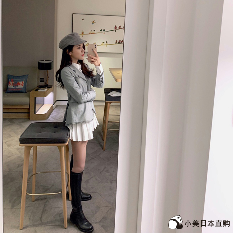 Small beauty Japanese generation Thom Browne spring new TB houndstooth suit tassel fringe design women's suit jacket