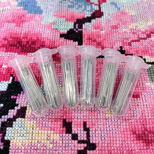 Czech Cross-Stitch Needles, Size 22, Embroidery Needles for Hand Sewing, Micro-Pointed, Large-Eye, Four-Strand Embroidery, Bulk Pack 4cm
