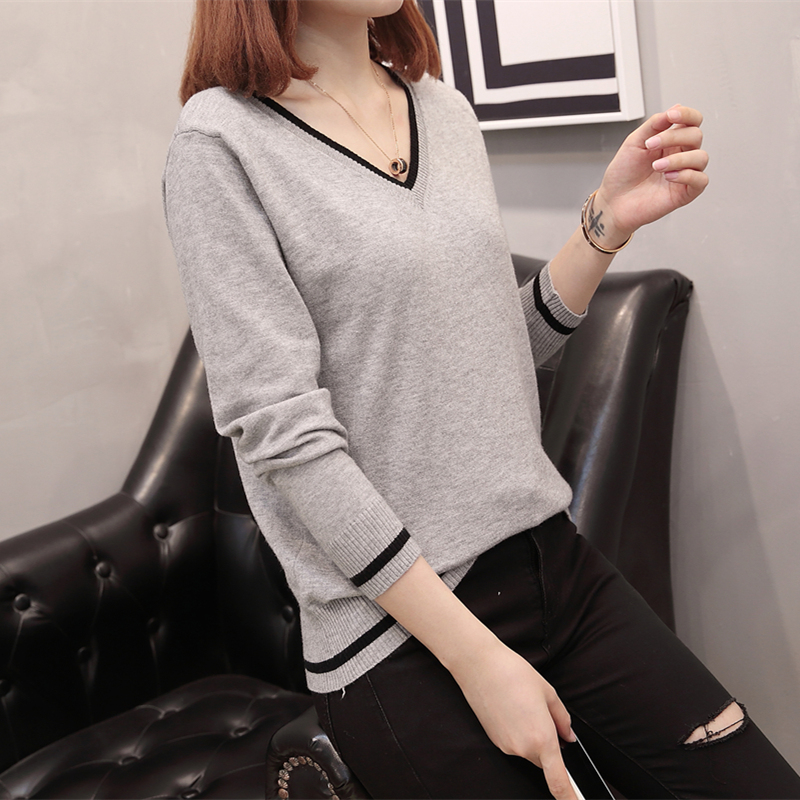 Big size women's clothing fall new fashion stitch sweatshirt chubby sister loose shade for skinny sweater knit undershirt woman