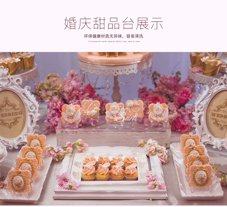 Hình elip dài cổ điển retro bộ sưu tập bánh fondant khuôn sô cô la khuôn cốc khuôn bánh - Tự làm khuôn nướng