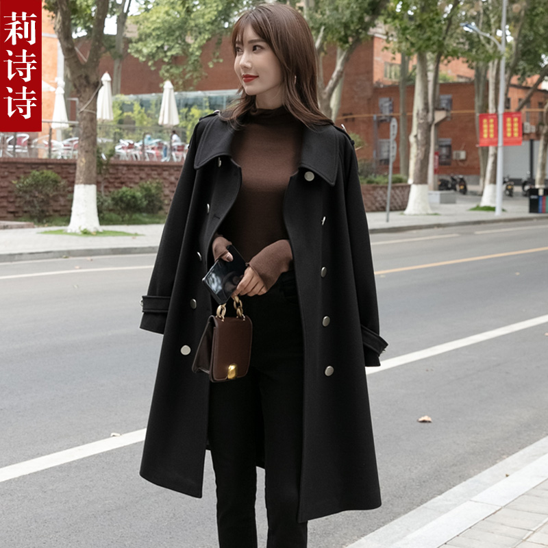 Black fur coat female midsize 2022 Korean version casual plus cotton thickened small sub-autumn winter