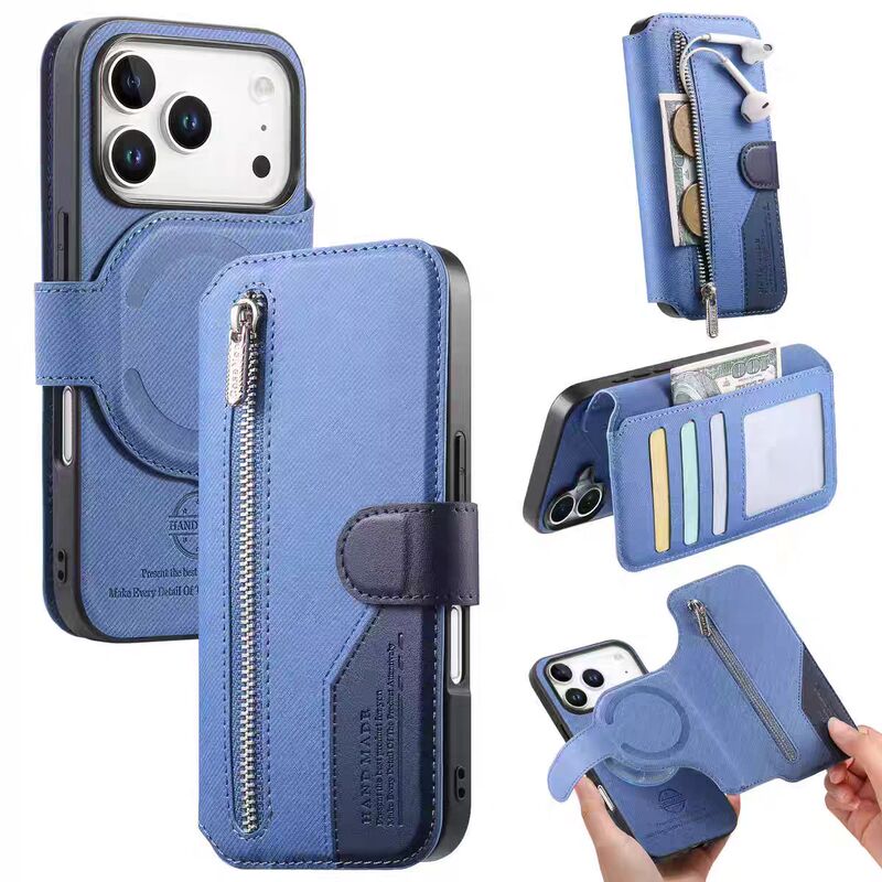 Detachable Magnetic Flip Wallet Suitable for Apple 16 Pro Max Phone Case, 17 Pro Storage Bag, 15 Plus Card Holder, 14 Pro Card Clip, 13 Id Holder, 12 High-End New Model 17 Wallet Business
