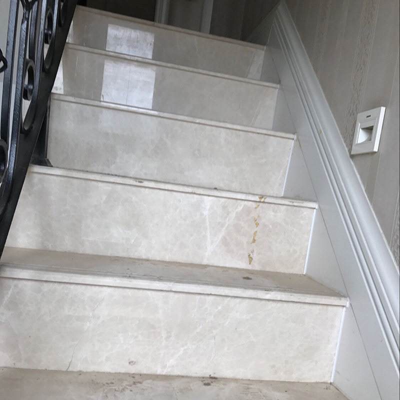 Beijing made solid wood kickline stairs step side board triangle mount bar handrail reserved for cash