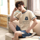 Bộ đồ ngủ Mens Summer bông Shorts Home Mang Thin Summer Casual Kích Loose có thể mặc một bộ đồ.