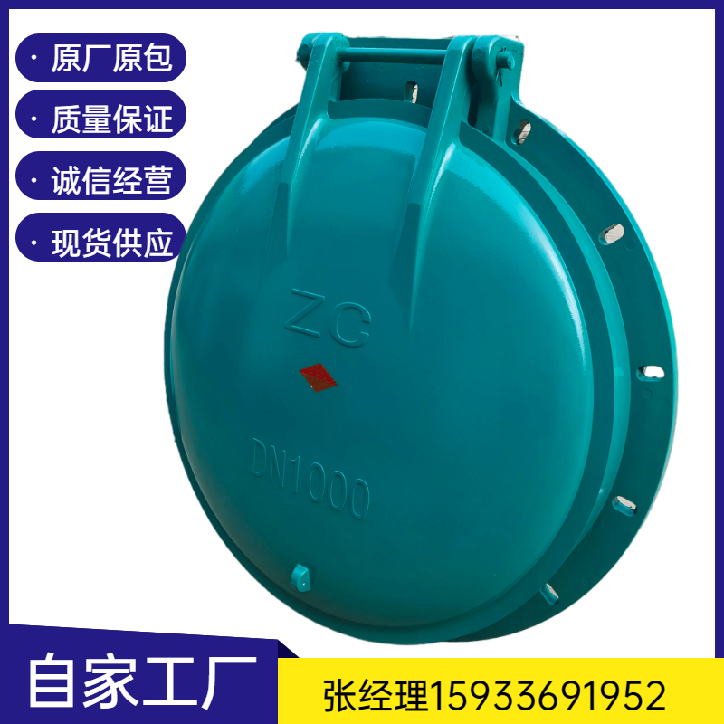 DN600 Cast iron carbon steel stainless steel glass steel round plastic stop back door one door opening and closing machine